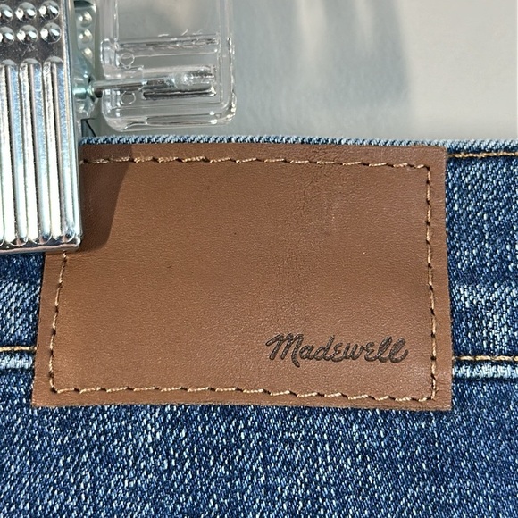 NWT Madewell Slim Wide Leg Crop Raw Hem High Rise Jeans Size 35 - Picture 10 of 15